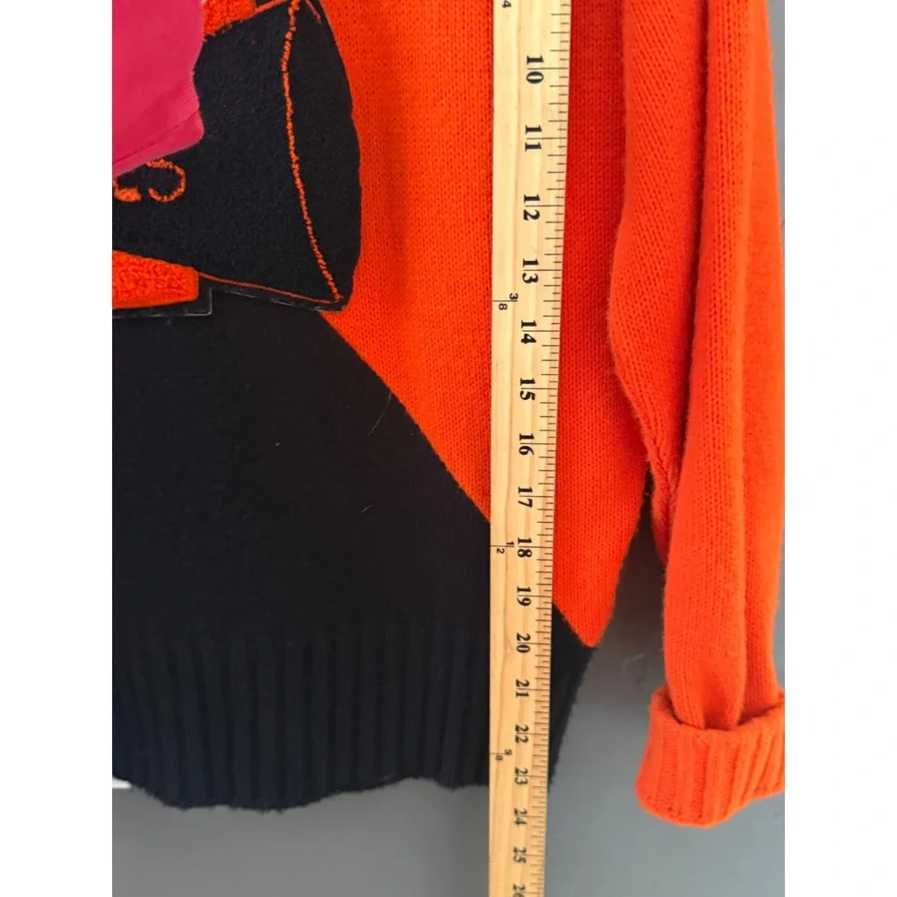 Vintage‎ 70s Pepster Hall Orange Black Cheerleader Sweater Pleated Skirt Set WLS